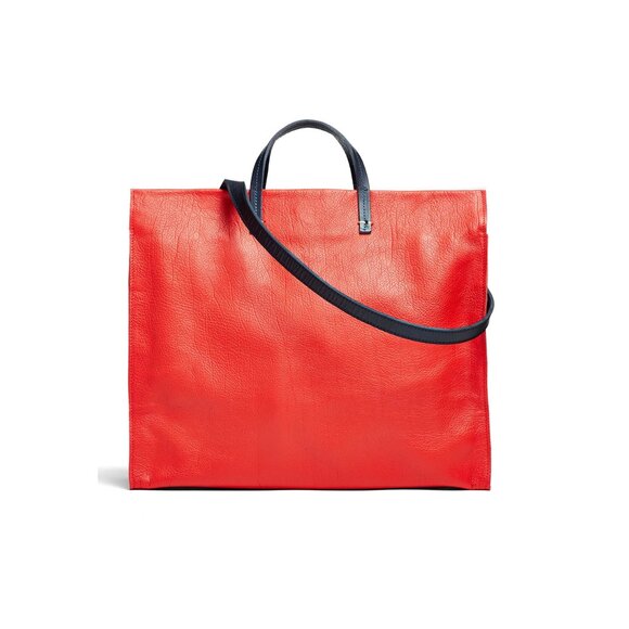 Clare V Simple Tote in Red Leather - Picture 1 of 13